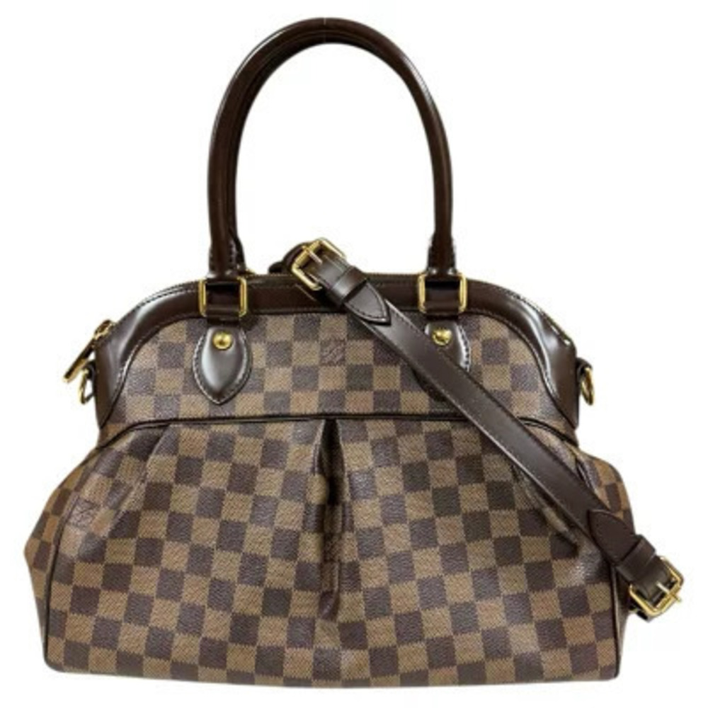 Louis Vuitton Trevi Damier Shoulder Bag Canvas Brown